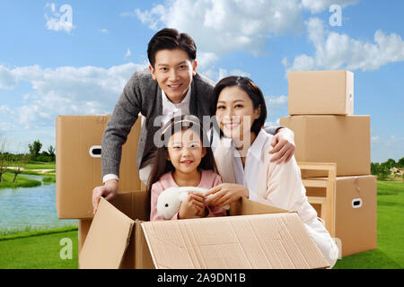 Eine glückliche Familie Stockfoto