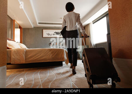 Junge Dame Business Hotel Stockfoto