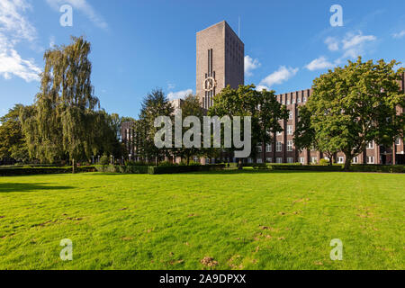 Ansicht von hinten, grünen Gegend, Rathaus, Stadtverwaltung, Wilhelmshaven, Niedersachsen, Stockfoto