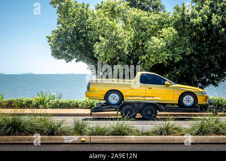 Australien, Pick-up auf einem Anhänger Stockfoto