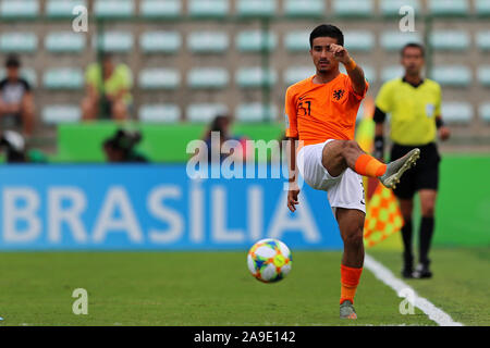 14. November 2019; Bezerrao Stadion, Brasilia, Distrito Federal, Brasilien; FIFA U-17-Weltmeisterschaft 2019 in Brasilien, Mexiko, Niederlande; Naki Unuvar der Niederlande Stockfoto