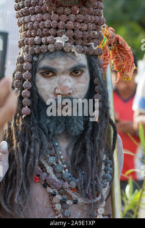 Naga Sadhu Portrait, Kumbhmela, Nasik, Maharashtra, Indien Stockfoto