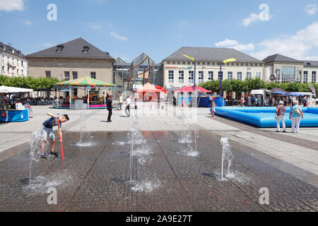 Shopping Arcade Galerie kleiner Markt, ehemalige Kaserne IV, Saarlouis, Saarland, Deutschland, Europa Stockfoto