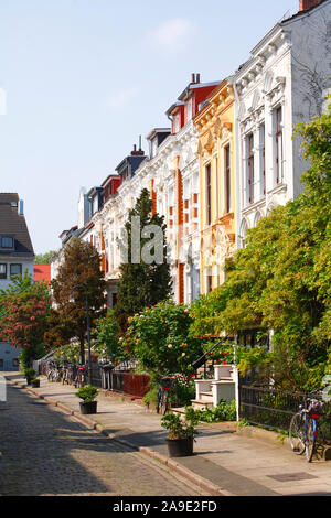 Alte Bremer Häuser in der Heidelberger Straße, Bremen, Deutschland, Europa Stockfoto