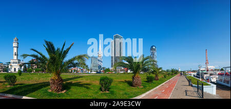 Georgien, Adscharien, Batumi, Alphabet Turm, Leuchtturm, Wunder Park, Stockfoto