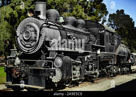 Southern Pacific Railroad Dampflok Nr. 1273 - Travel Town Railway Museum Stockfoto