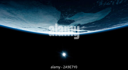 Ein Beispiel für eine schöne Ice Planet Hintergrund Stockfoto
