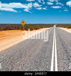 Ein Bild von einem Verkehrsschild in Australien Stockfoto