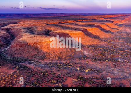 Luftaufnahme der George Gill reicht in abgelegenen Zentral Australien im Northern Territory Stockfoto