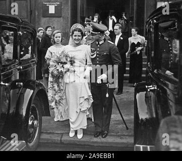 Eva Braun Collection (Album 2) - Deutsche Hochzeit eines militärischen Mann Ca. 1930er Jahre in Deutschland Stockfoto