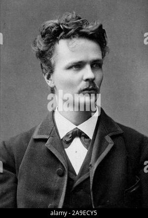 Porträt der schwedische Schriftsteller August Strindberg 1882 Stockfoto