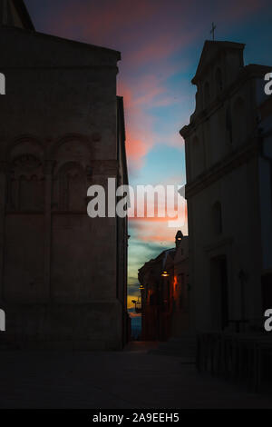 In der Nacht in Campobasso, Isernia, Molise, Italien, Europa, Stockfoto