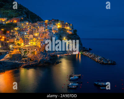 Manarola, Cinque Terre, La Spezia, Ligurien, Italien, Europa Stockfoto