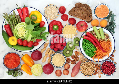 Niedrig glykämische Ernährung für Diabetiker auch einen hohen Anteil an Antioxidantien, Vitamine, Mineralien, smart carbs & Omega 3 Fettsäuren. Unter 55 auf der GI-Index. Stockfoto