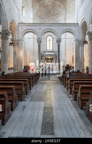 Italien, Süditalien, Apulien/Puglia, Bari, Hauptstadt der Region Apulien, Bari Vecchia, Altstadt, Basilika von San Nicola, St. Nikolaus von Myra Stockfoto