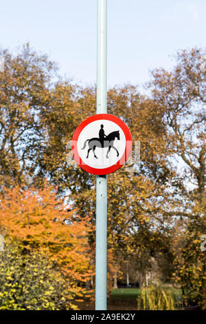 Reiten verboten Stockfoto