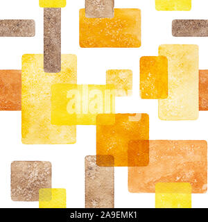 Warme Aquarell geometrische abstrakte nahtlose Muster Stockfoto