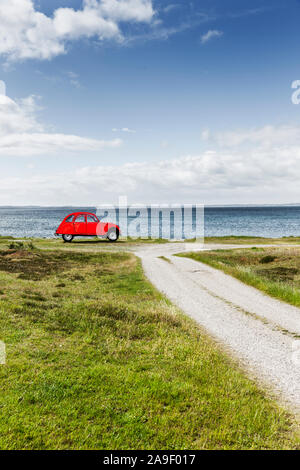 Reisemobil am Strand Stockfoto