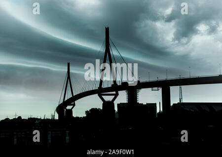 Sturm über Hamburg Stockfoto