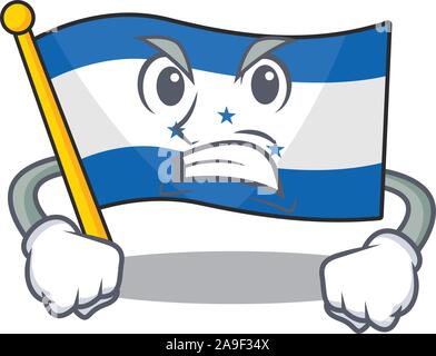 Cartoon Flagge honduras Charakter wütend isoliert Stock Vektor