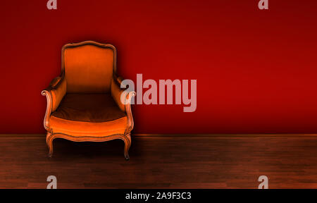 Sessel vor vintage Hintergrund Stockfoto
