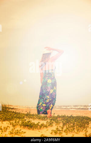 Frau am Meer Stockfoto