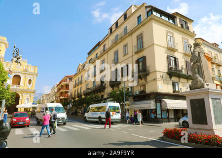 SORRENTO, Italien - 18 September, 2019: die Piazza Tasso, Sorrento, Italien. Stockfoto