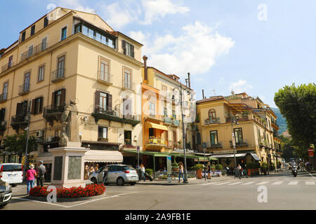 SORRENTO, Italien - 18 September, 2019: die Piazza Tasso, Sorrento, Italien. Stockfoto