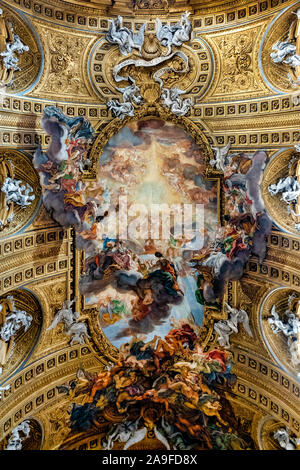 "Triumph des Namens Jesu" von Giovanni Battista Gaulli in der Jesus-Kirche in Rom, Italien Stockfoto