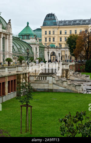 Und Palmenhaus Burggarten (Palmenhaus). Zentrale Wien, Österreich Stockfoto