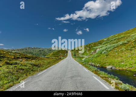 Straße Nr. 55 Auf dem Sognefjell in Jotunheimen/Norwegen Stockfoto