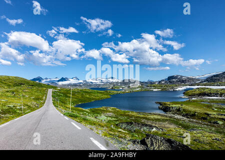 Straße Nr. 55 Auf dem Sognefjell in Jotunheimen/Norwegen Stockfoto