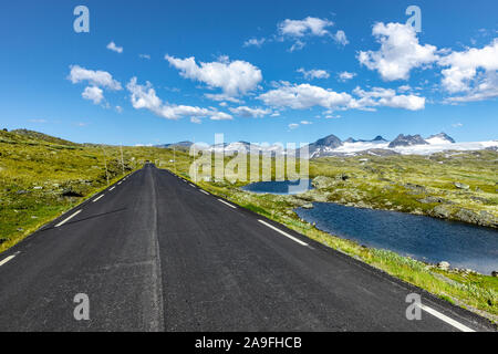 Straße Nr. 55 Auf dem Sognefjell in Jotunheimen/Norwegen Stockfoto