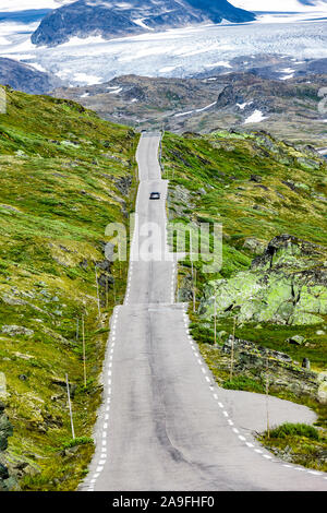 Straße Nr. 55 Auf dem Sognefjell in Jotunheimen/Norwegen Stockfoto