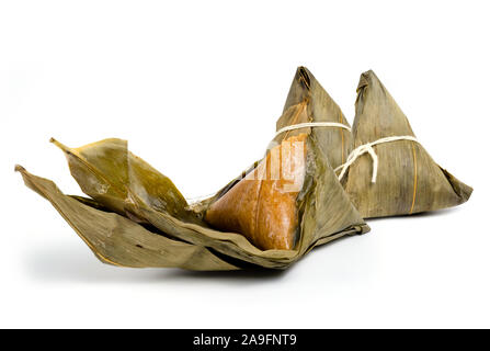 Chinesische Reis Knödel oder Zongzi, die aus Klebreis gemacht Stockfoto