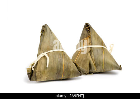 Chinesische Reis Knödel oder Zongzi, die aus Klebreis gemacht Stockfoto