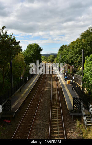 Saltaire Bahnhof, West Yorkshire Stockfoto