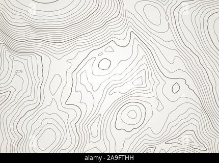 Abstrakte topografische Karte Hintergrund mit Höhe Linien Stock Vektor