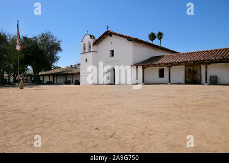 Presidio Real 'El Cuartel', das königliche Fort wurde im Jahre 17888267 erbaut und bildet den Siedlungskern von Santa Barbara, Kalifornien, USA Stockfoto