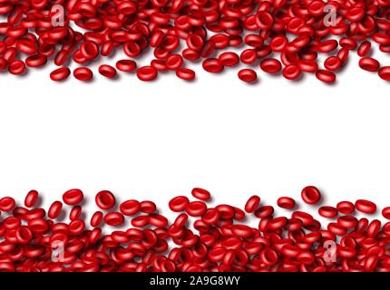Blutzellen oder erythrocites in abstrakten wissenschaftlichen Hintergrund mit medizinischen oder Thema Gesundheit fließt Stock Vektor