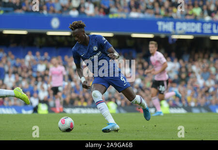 Tammy Abraham von Chelsea während der Chelsea vs Leicester City Premier League Match an der Stamford Bridge - nur Redaktionelle Verwendung ist eine Lizenz erforderlich für commer Stockfoto