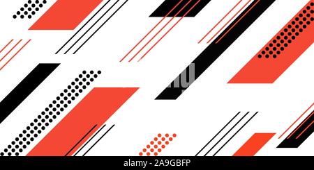 Abstrakte geometrische Formen Memphis Muster Hintergrund. Vektor Stock Vektor