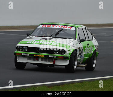 Paul Clayson, Alfa Romeo GTV 6, historische Tourenwagen Challenge, 1966-1990, Silverstone Classic, Juli 2019, Silverstone, Northamptonshire, England, Circ. Stockfoto