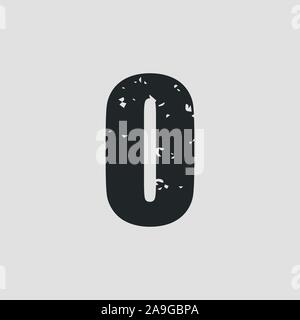 O schreiben grunge Stil einfach Design. Vector EPS 10. Stock Vektor