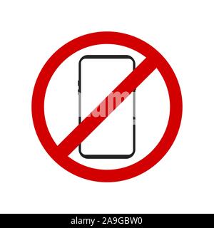 Benutzen Sie nicht Handy anmelden. Vector EPS 10. Stock Vektor