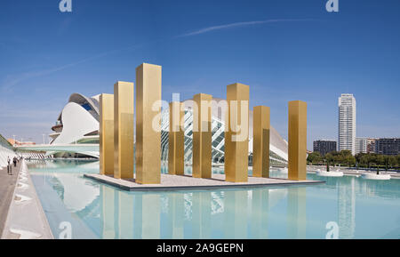 Moderne Gebäude in der Stadt der Künste und Wissenschaften in Valencia Spanien Stockfoto