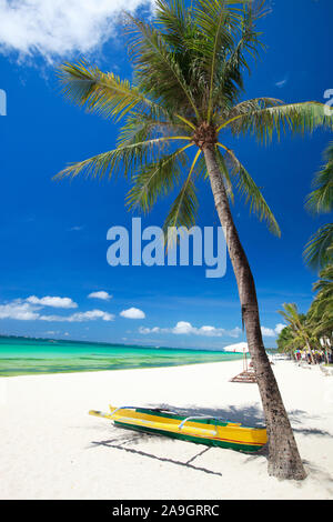 Boracay, Phillippinen, Insel, Strand, Palmen, Stockfoto