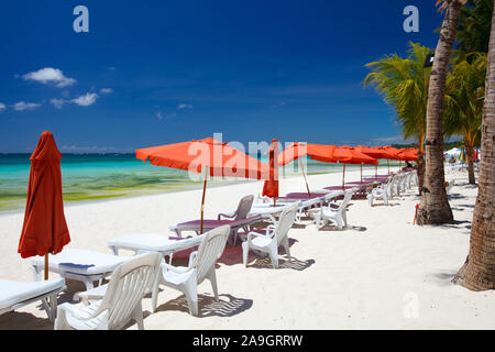 Boracay, Phillippinen, Insel, Strand, Palmen, Stockfoto