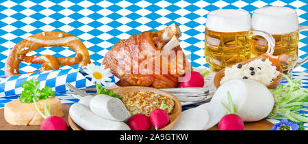 Deutsche bayerischen Essen und Trinken Stockfoto