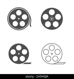 Filmrollen. Film reel Icon Set, Kamera symbol Vektor Stock Vektor